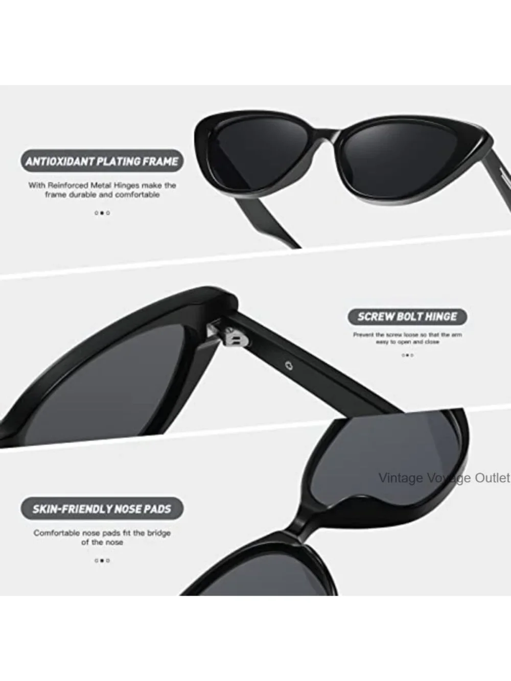 90s Retro Small Cat Eye Sunglasses Women UV400 Narrow Frame